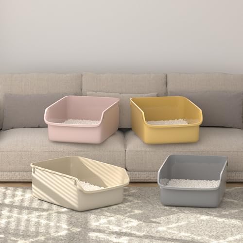 Large Cat Litter Box with High Side Cat Litter Pan Boxes - Image 7