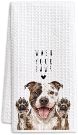 Pittie Kitchen Towel, Hand Towel, Pitbull Gifts by Buildinest