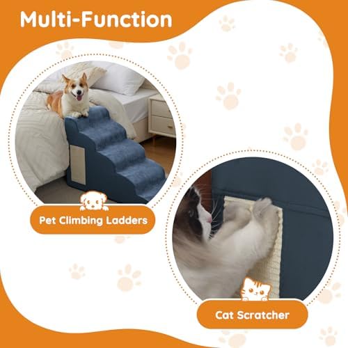 Ahpmeoa Dog Stairs for Small Dogs 11.8" H, Dog Ramp for Bed - Image 5