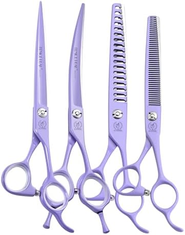 7" Professional Dog Grooming Scissors Set, Japanese 440C Stainless Steel by FenicePeak
