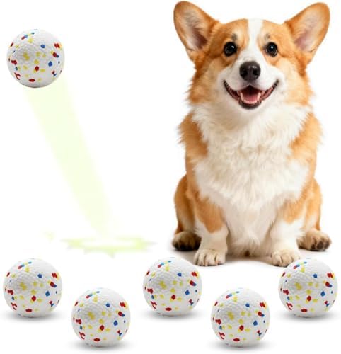 6 Pack Dog Toy Balls, 2.3 Inch ETPU Material, Replacement Balls by DRKINNOTECK