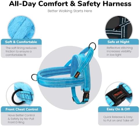 Didog No Pull Dog Harness for Small Dogs, Soft Flannel Padded - Image 5