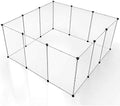 BRIAN & DANY Pet Dog Playpen, Portable Small Animal Transparent Fence Panels by BRIANDANY