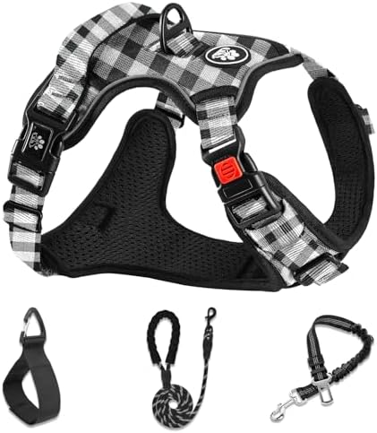 NESTROAD Dog Harness for Medium Sized Dog, No Pull Dog Vest Harness Set by NESTROAD