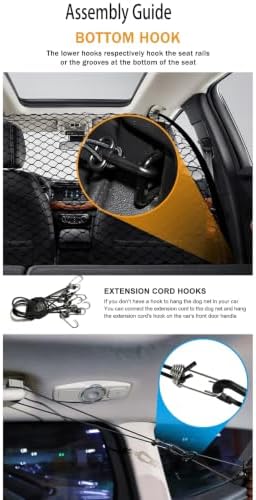 Dog Car Barrier Net Pet Car Divider Back Seat Barrier Net - Image 4