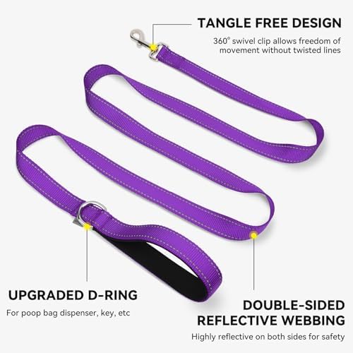 Joytale Reflective Dog Leash for Small Dogs, 6 FT x 3/4" - Image 5