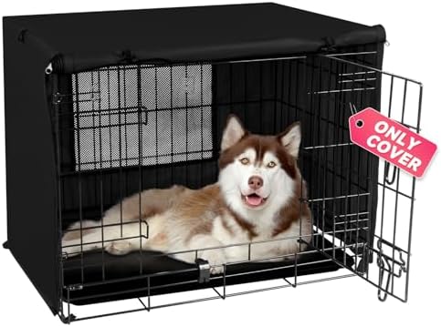 Seiyierr Dog Crate Cover for 42" Large Wire Dog Cage, Dog Kennel Cover by Seiyier