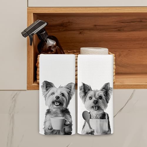 Dog Kitchen Towels Decor Set of 2 - Image 3