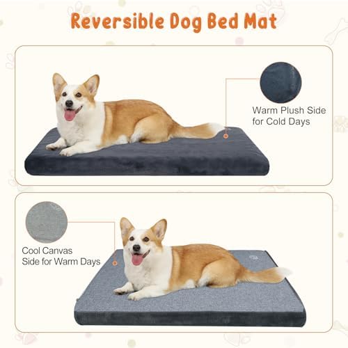 EMPSIGN Dog Bed Mat Crate Pad Mattress, Ultra Soft Pet Kennel - Image 3