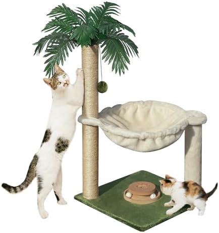 Fantasreen Cat Tree 28'' with Hammock & Interactive Toy by Fantasreen