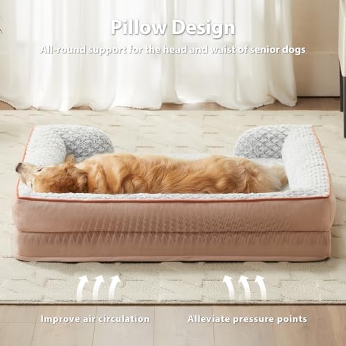LEXTRO Washable Orthopedic Dog Bed, Waterproof Couch - Image 2