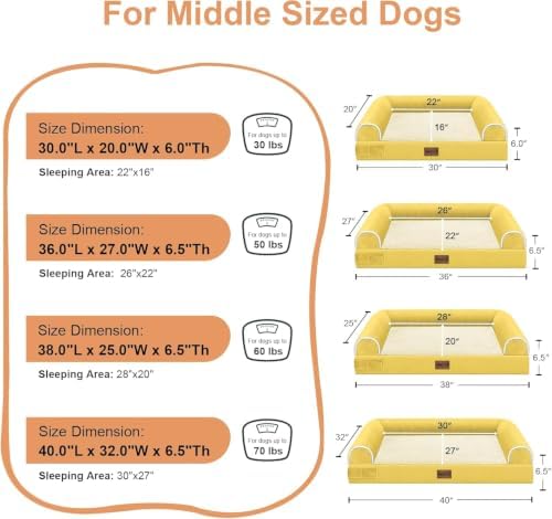 NANUYA Orthopedic Dog Bed for Medium Dogs, 30 x 20 Inch - Image 6