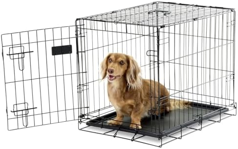Carlson Pet Products SECURE AND FOLDABLE Single Door Metal Dog Crate, 24.0"L x by Carlson%C2%AEPetProducts