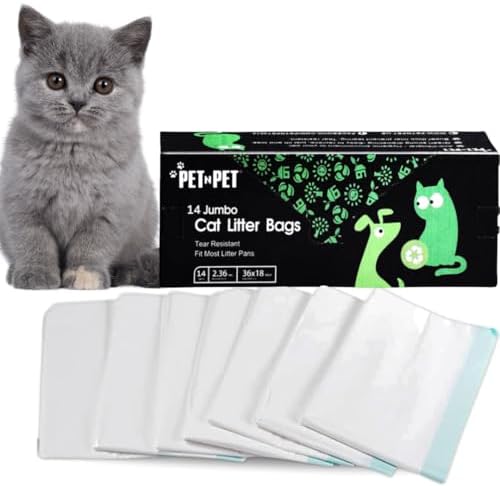 Pet N Pet Cat Litter Box Liners, Drawstring Bags Jumbo 36x18 Fit by PETNPET