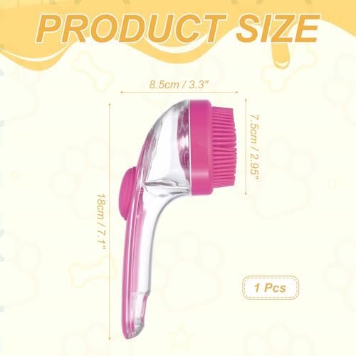 Pet Bath Brush, Dog Shampoo Brush New 2 in 1 Grooming Massage Scrubber Bubble - Image 2