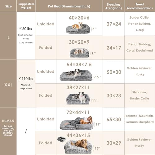 EHEYCIGA Foldable XXL Dog Bed for Large Sized Dog - Image 2