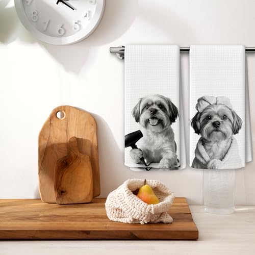 Dog Kitchen Towels Decor Set of 2 - Image 2