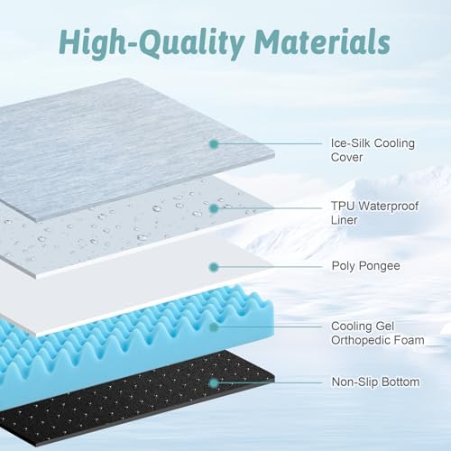 COZY KISS Cooling Dog Bed, Q-Max >0.4 Orthopedic Foam Dog Bed - Image 3