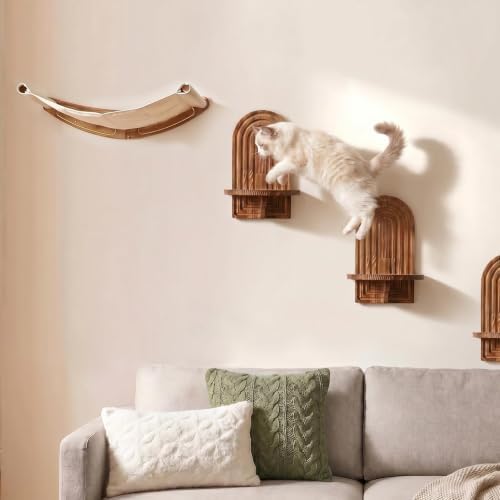 Cat Wall Shelves, Farmhouse Cat Wall Mounted Furniture - Image 4