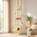PEQULTI Floor to Ceiling Cat Tree, Height Adjustable 90.5-100.4'' by PEQULTI