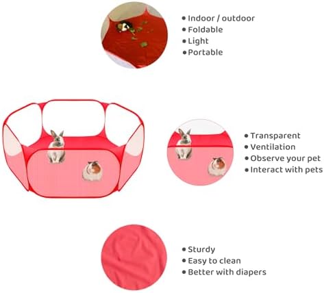 Amakunft Small Animal Playpen, Pop-Up Portable Play Yard - Image 2