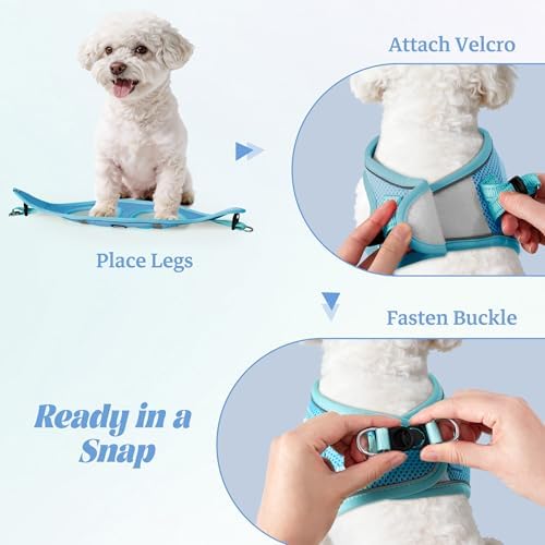 No Pull Dog Puppy Harness and Leash Set Reflective Mesh Vest Medium - Image 4