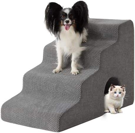 Ahpmeoa Dog Stairs for Bed 19.5’’ H, 4-Step Dog Steps for High Bed by Ahpmeoa