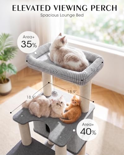 Maine Coon Cat Tree for Large Indoor Cats, Cat Tower, Stable Base - Image 2