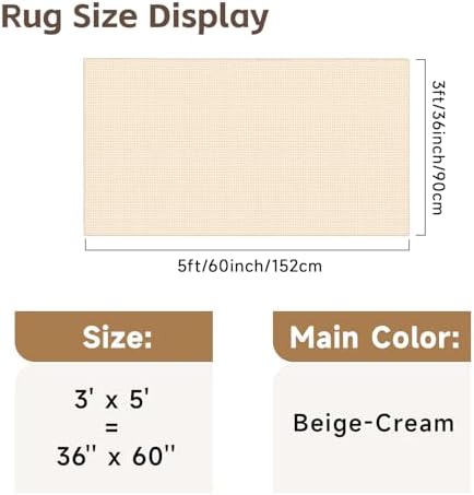 Upgraded Waffle 3x5 Rug for Entryway: Textured Washable Area Rug - Image 2