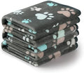 Luciphia 1 Pack 3 Blankets Fluffy Premium Fleece Pet Blanket Flannel Paw by luciphia