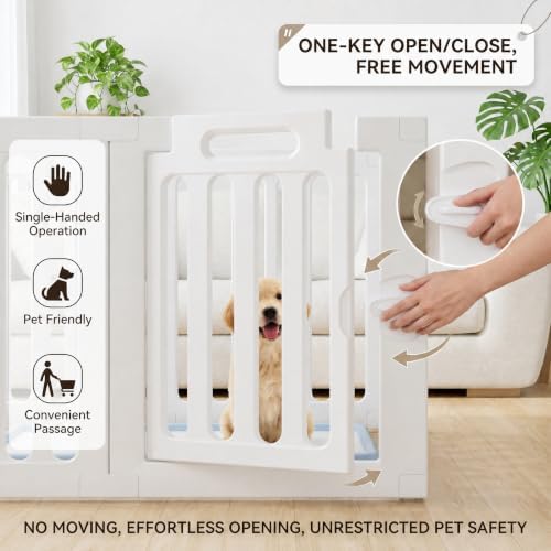 VNE Dog Playpen Indoor with Door, Portable Puppy Playpen, 8-Panel Pet Pen - Image 4