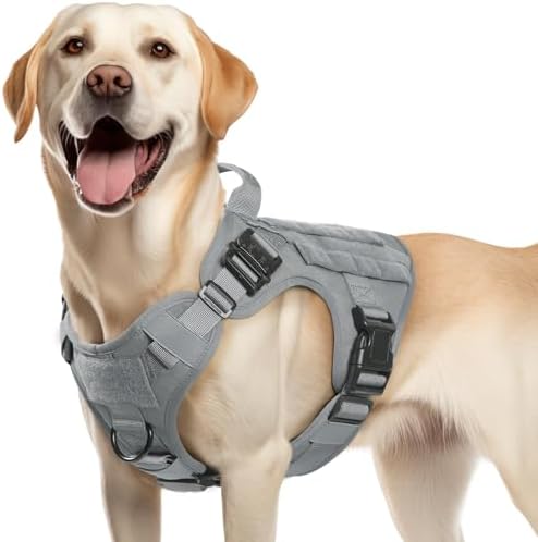 rabbitgoo Tactical Dog Harness for Medium, Heavy Duty Military No Pull Vest by rabbitgoo