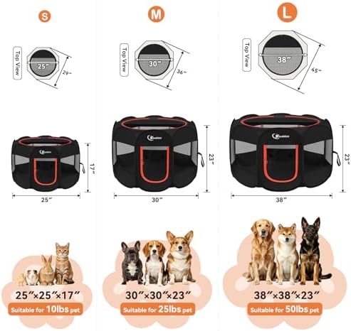 Siedihit Dog Playpen, Large Puppy Crate Tent Cage Indoor Outdoor - Image 2