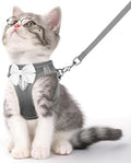 Cat Vest Harness and Leash Set, Escape Proof Kitten Harness Grey XS by NCMAMA