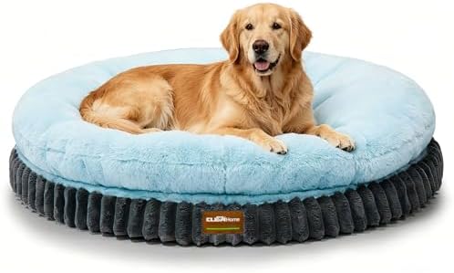 ClevaHome Orthopedic Dog Bed for Large Medium Dogs, 42in Ice Blue by ClevaHome