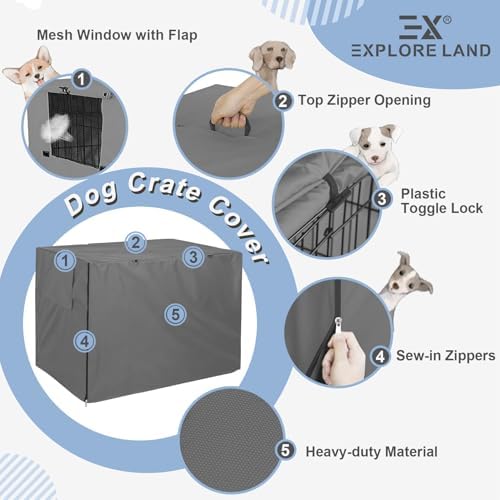 Explore Land Dog Crate Cover, 30 inches - Image 4