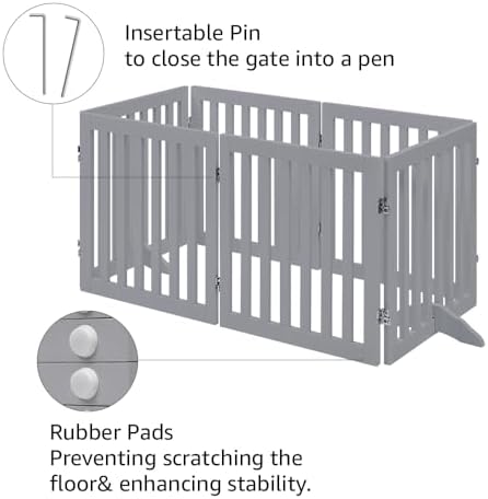 unipaws 120" Extra Wide Pet Gate and Pet Playpen Combination - Image 4