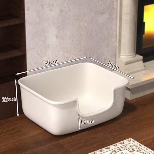 Large Cat Litter Box with High Sides, Open Kitty Litter Boxes Anti-Splashing - Image 3