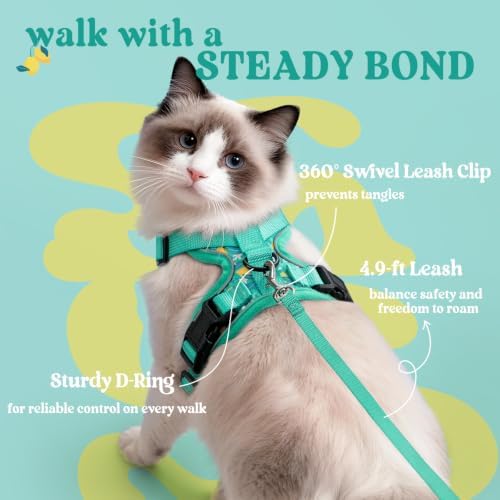 rabbitgoo Cat Harness and Leash Set, Escape Proof Vest, Lemon Grove - Image 5