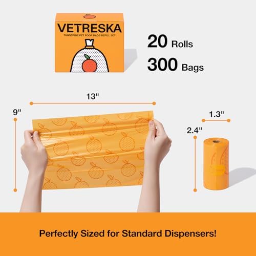 VETRESKA Citrus Scented Dog Poop Bags, Leak Proof - Image 3