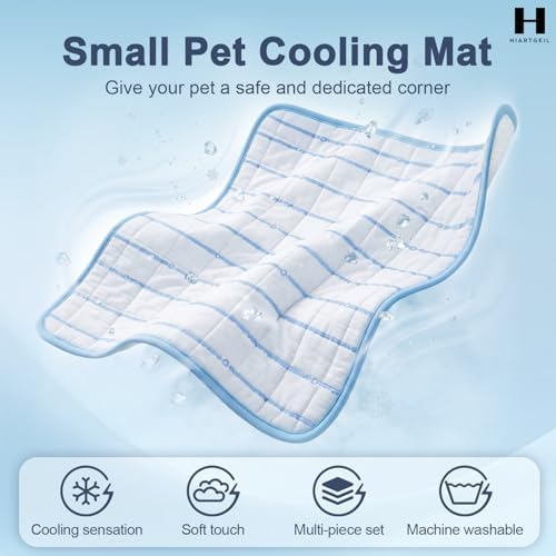 8 Pack Small Animal Cooling Mats, 17 x 11.6 Inch Washable Rabbit & Guinea Pig - Image 2