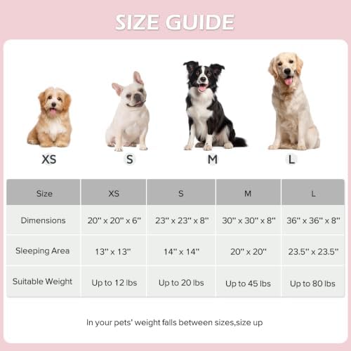 JOEJOY Jacquard Donut Round Small Dog Beds, Removable Washable Cover, Cute - Image 5