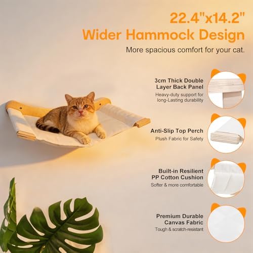 8-in-1 Cat Wall Shelves for Large Cats, Wall Mounted Cat Furniture - Image 6