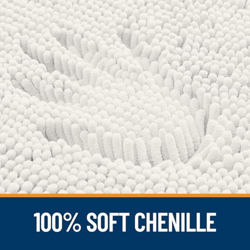 OLANLY Bathroom Runner Rugs 59x24, Extra Soft Absorbent Chenille Bath Rugs - Image 3