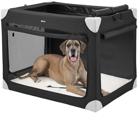 Veehoo 48" Collapsible Dog Travel Crates Portable Dog Kennel by Veehoo