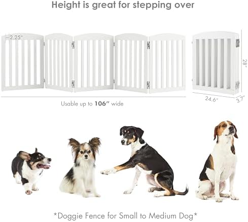 SPIRICH Wooden Freestanding Foldable Dog Gate - Image 5