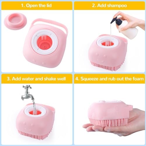 7 Pcs Cat Dog Brush Grooming Kits, Self-Cleaning Slicker Brush, Pet Nail - Image 5