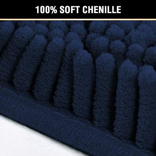 H.VERSAILTEX Navy Bath Mat, Bathroom Rug 36 x 24 Non Slip Bath Mats - Image 3