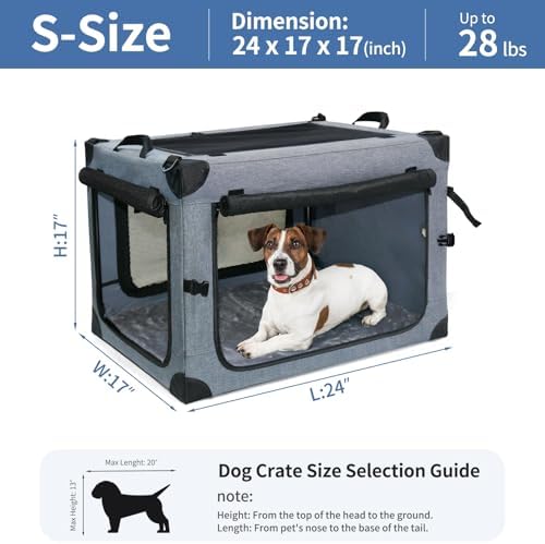 NEZUC Collapsible Dog Crates for Large Dogs Portable Soft Sided Travel Dog - Image 6