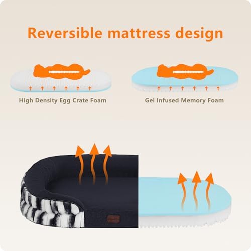 Dwanton Orthopedic Waterproof Medium Dog Bed Sofa, Gel Memory Foam - Image 3